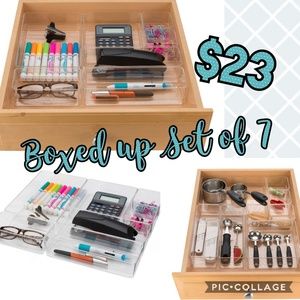 Acrylic Organizer Bins set of 7 Jewelry organizing